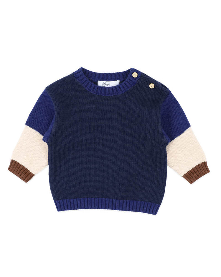 BEBE JAKE BLOCKED KNITTED JUMPER