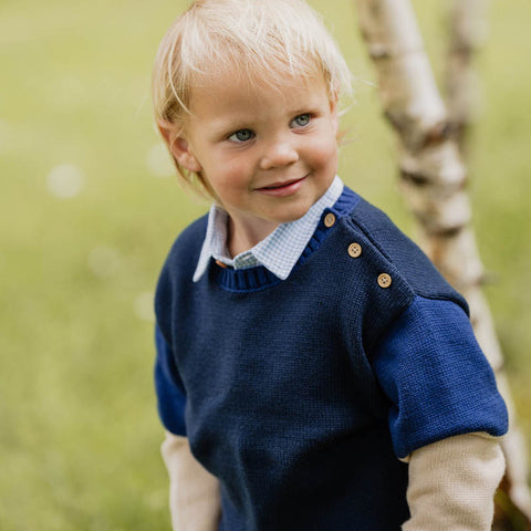 BEBE JAKE BLOCKED KNITTED JUMPER
