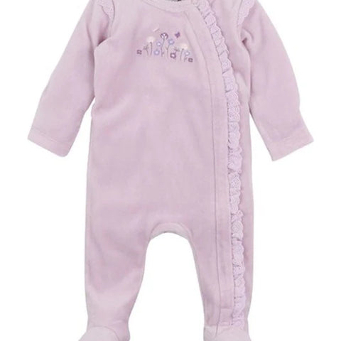 BEBE Lucie Velour Zip Onesie