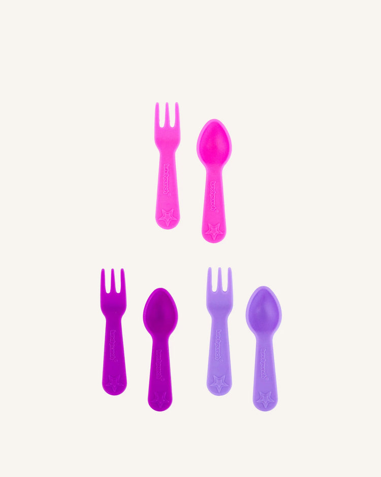 Lunch Punch Fork And Spoon Set -Blush