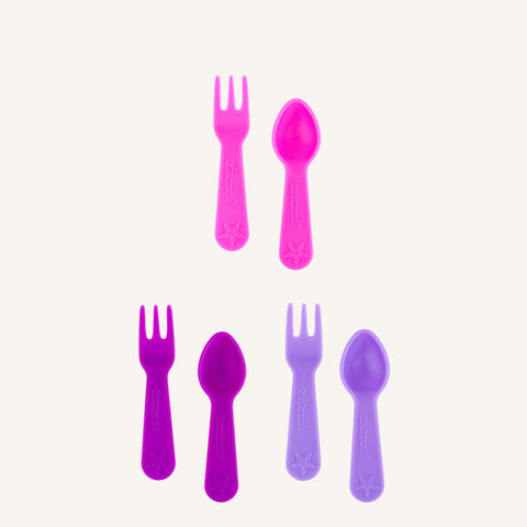 Lunch Punch Fork And Spoon Set -Blush