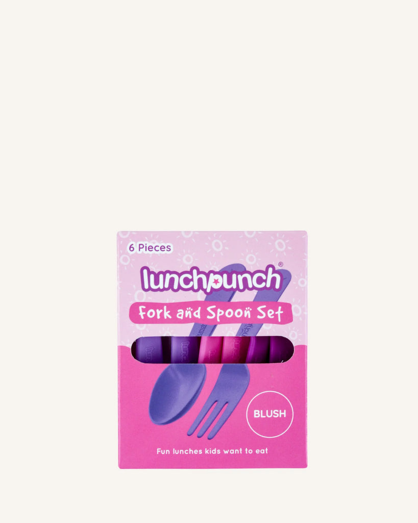 Lunch Punch Fork And Spoon Set -Blush