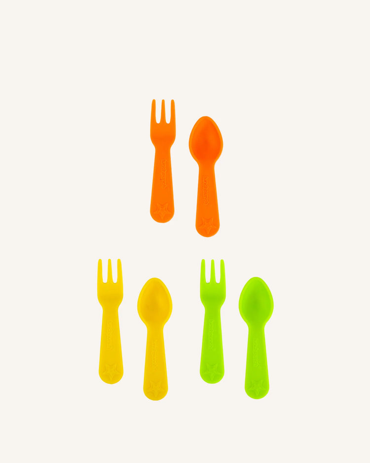 Lunch Punch Fork And Spoon Set - Brights