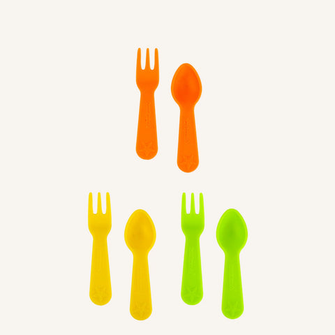 Lunch Punch Fork And Spoon Set - Brights