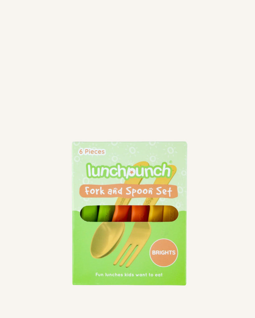 Lunch Punch Fork And Spoon Set - Brights