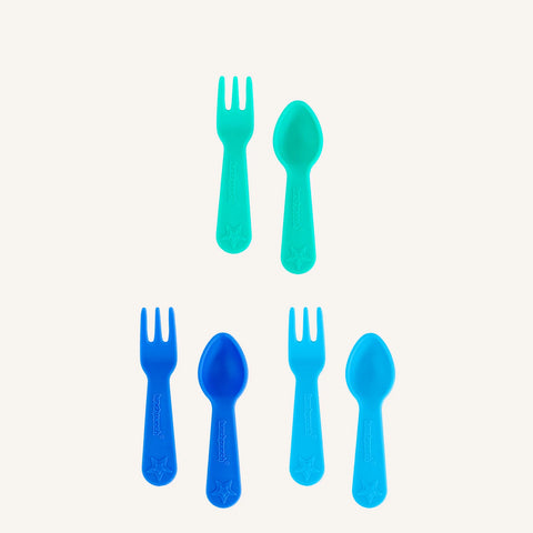 Lunch Punch Fork And Spoon Set - Burst