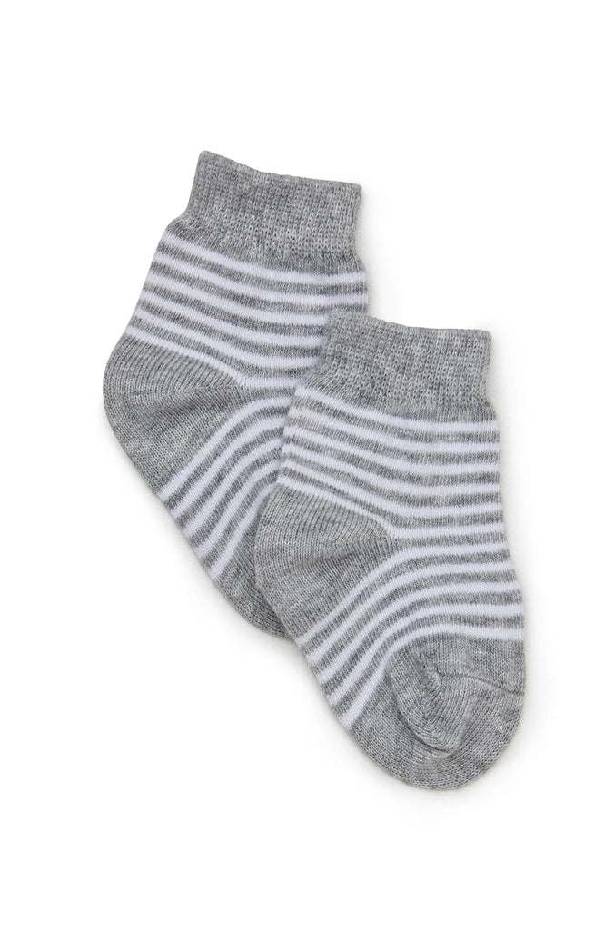 Marquise Grey and White Stripe Knitted Socks 2 Pack