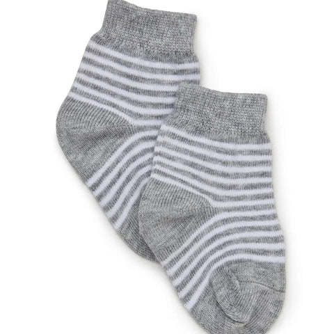 Marquise Grey and White Stripe Knitted Socks 2 Pack