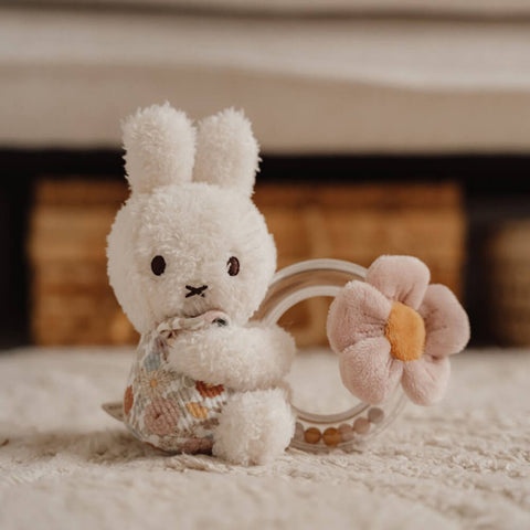 Miffy  VINTAGE FLOWERS RING RATTLE