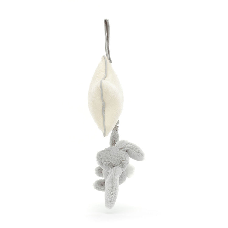 JELLYCAT Bashful Silver Bunny Musical Pull