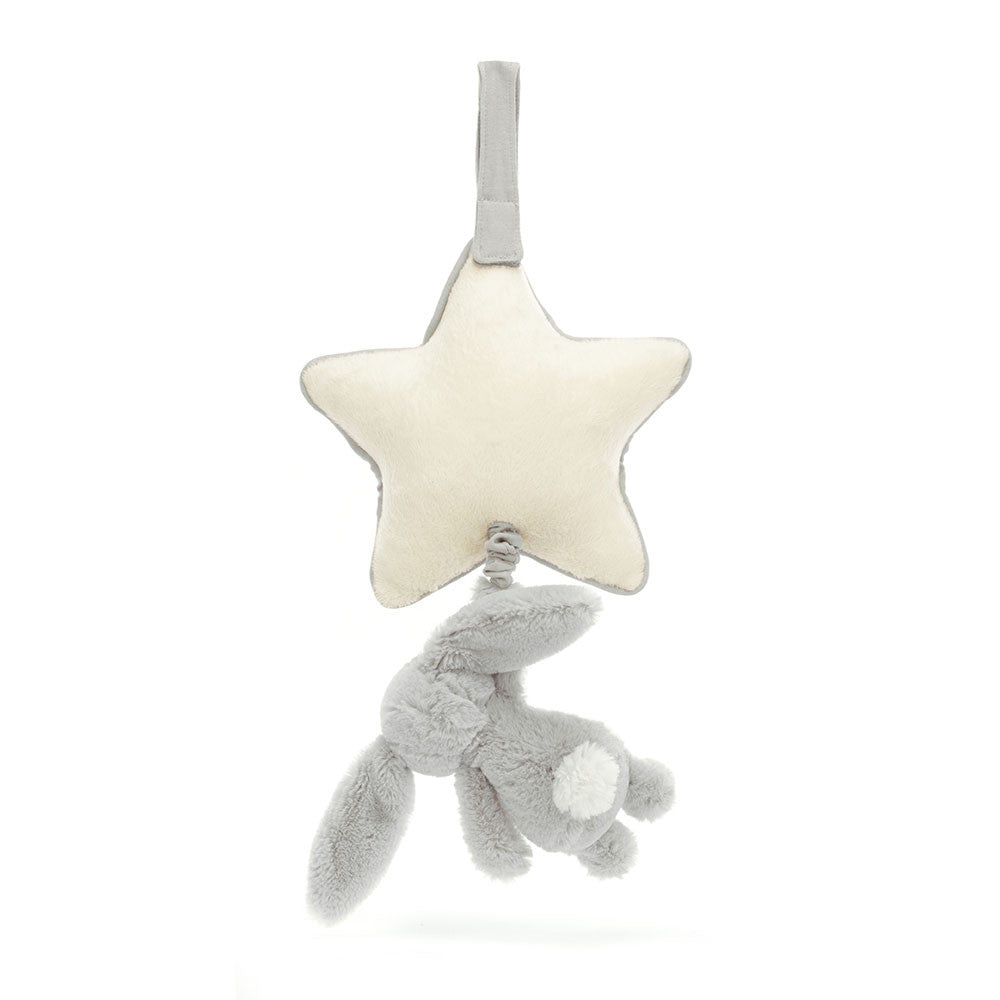 JELLYCAT Bashful Silver Bunny Musical Pull