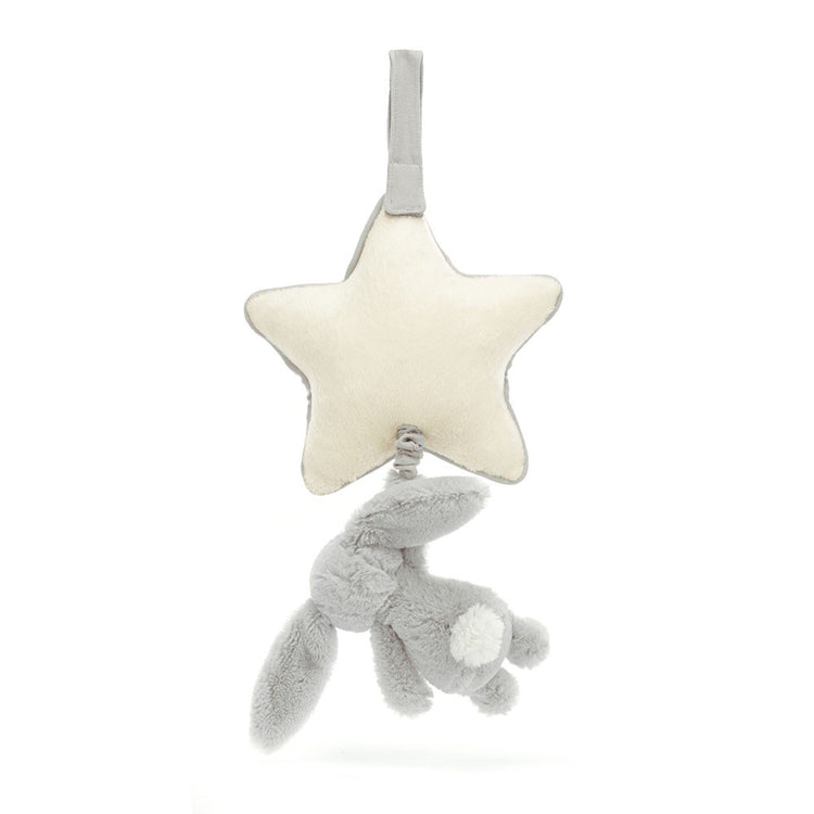 JELLYCAT Bashful Silver Bunny Musical Pull