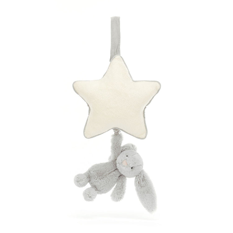 JELLYCAT Bashful Silver Bunny Musical Pull