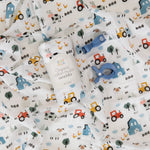 ALL4ELLA Organic muslin swaddle & 2 pram peg gift set - Barnyard