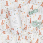 ALL4ELLA Organic muslin swaddle & 2 pram peg gift set - Forest Friends