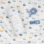 ALL4ELLA Organic muslin swaddle & 2 pram peg gift set - Beep Beep