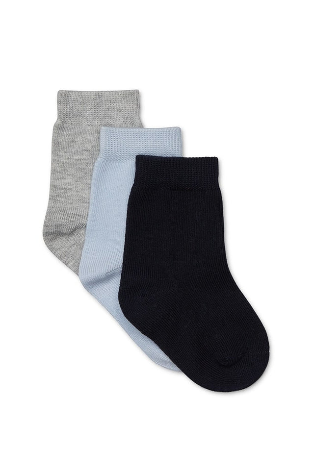 Marquise Grey, Blue and Navy Knitted Socks 3 Pack