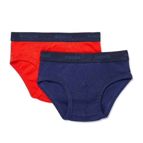 Marquise Boys Ink Blue & Red Underwear 2 Pack