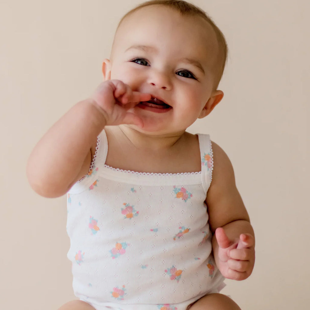 Marquise Vintage Floral Strappy Bodysuit 2 Pack