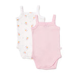 Marquise Vintage Floral Strappy Bodysuit 2 Pack