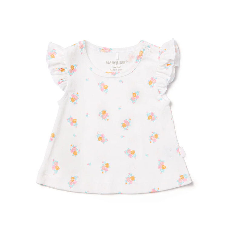 Marquise Vintage Floral Top & Frill Bloomer Set