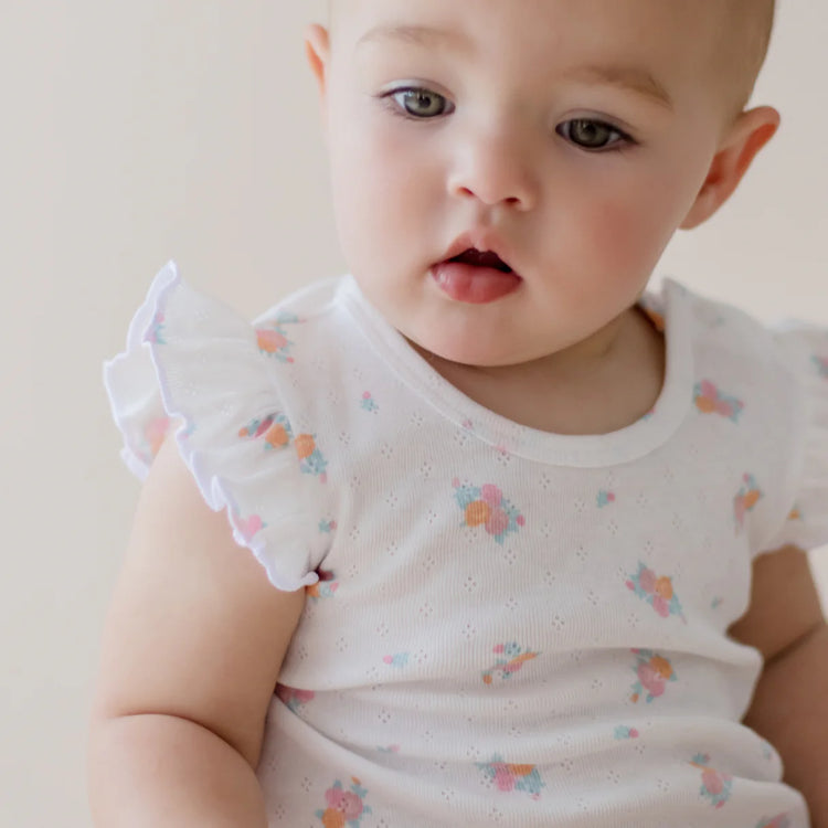 Marquise Vintage Floral Top & Frill Bloomer Set