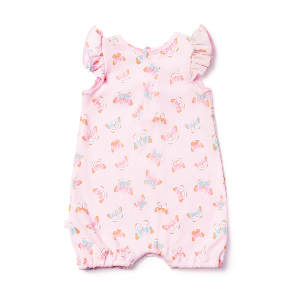 Marquise Pink Butterfly Frill Romper