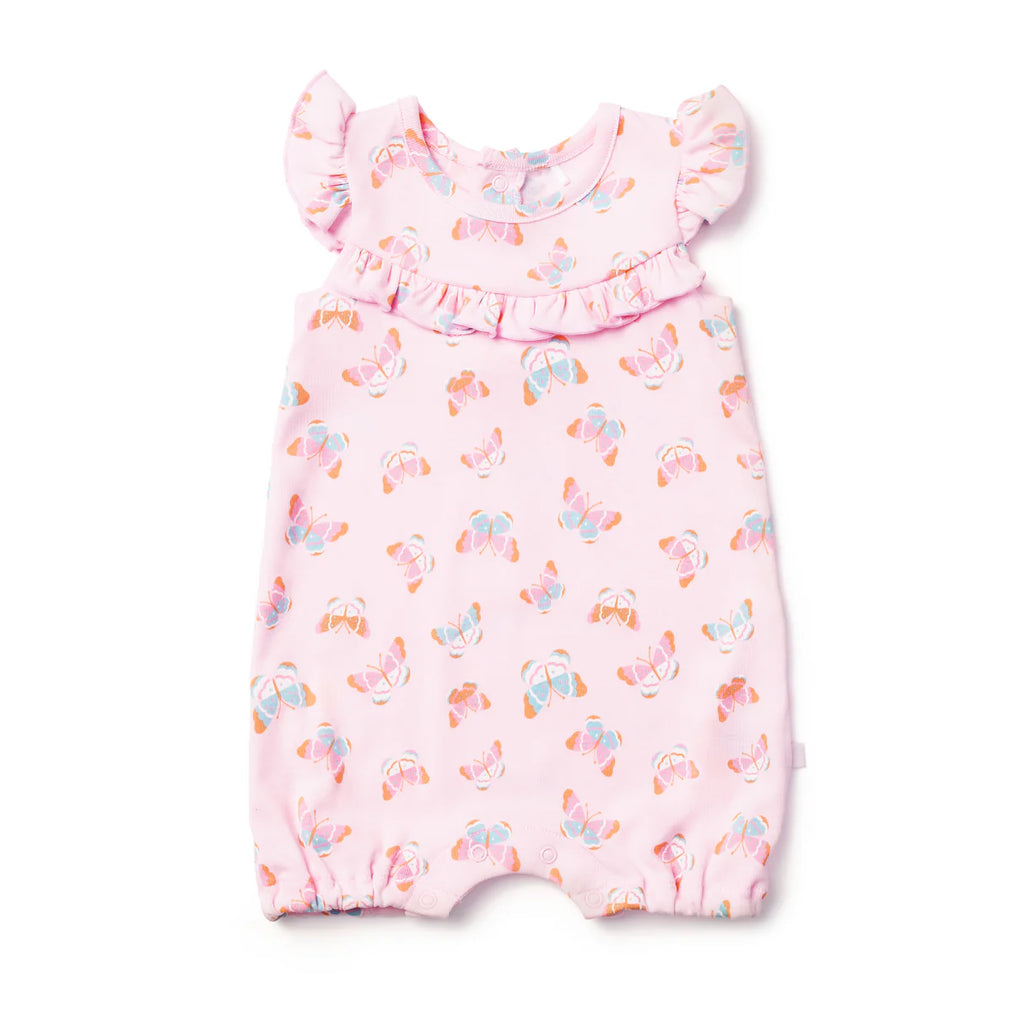 Marquise Pink Butterfly Frill Romper