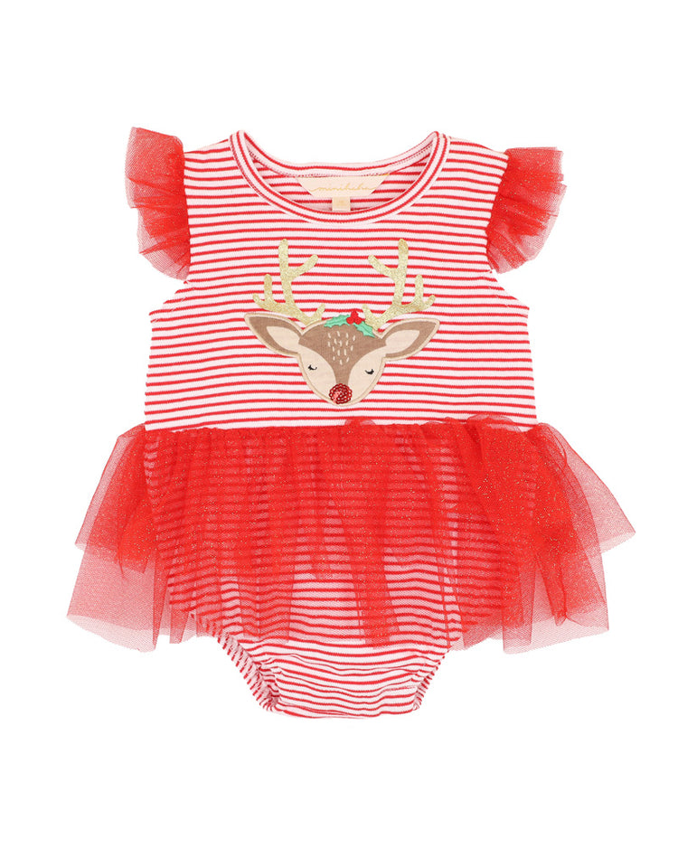 Bebe FESTIVE REINDEER ROMPER