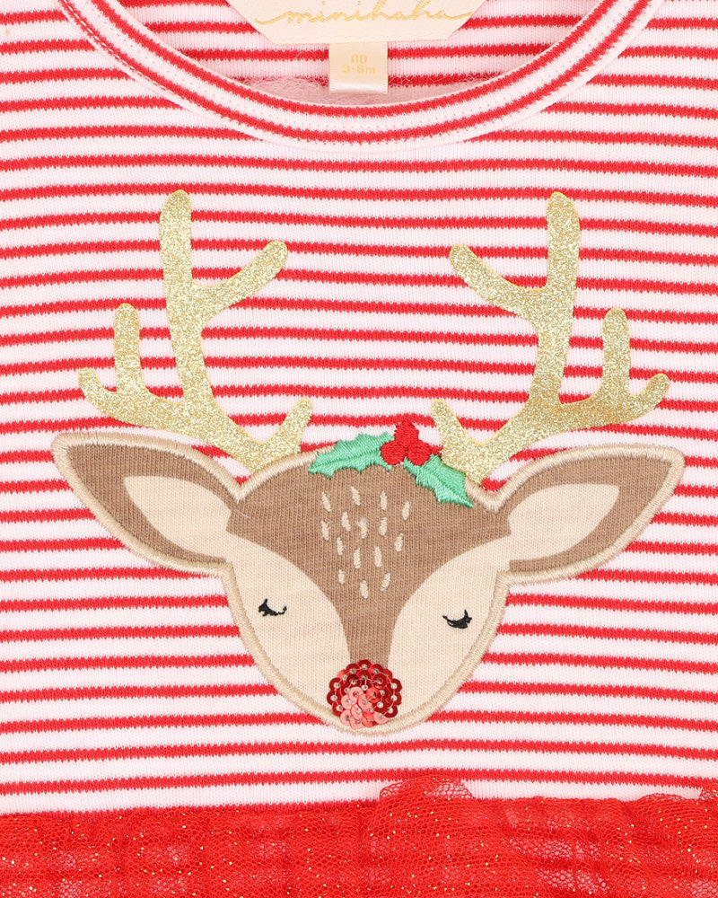 Bebe FESTIVE REINDEER ROMPER