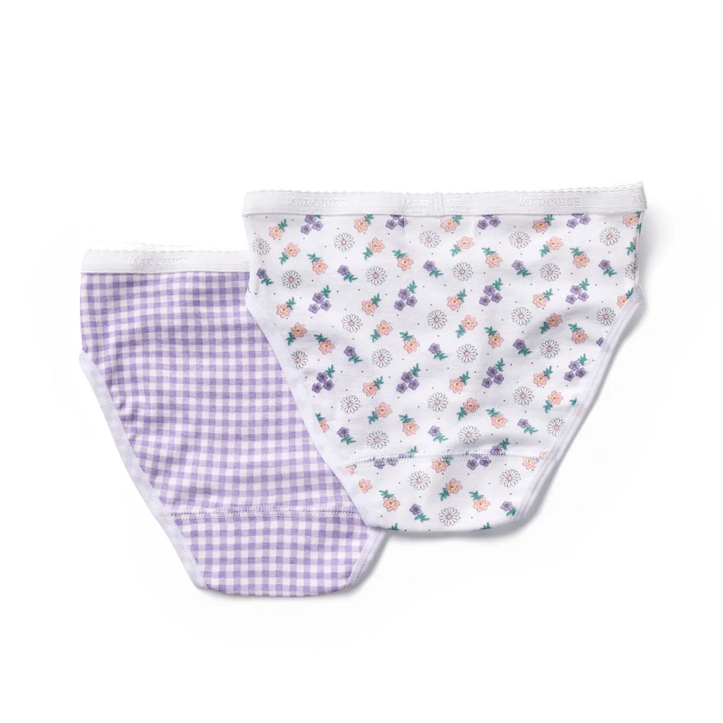 Marquise Gingham Floral Underwear 2 Pack