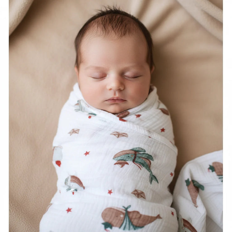 Alimrose Muslin Swaddle Whales