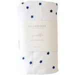 Alimrose Muslin Swaddle Navy Stars