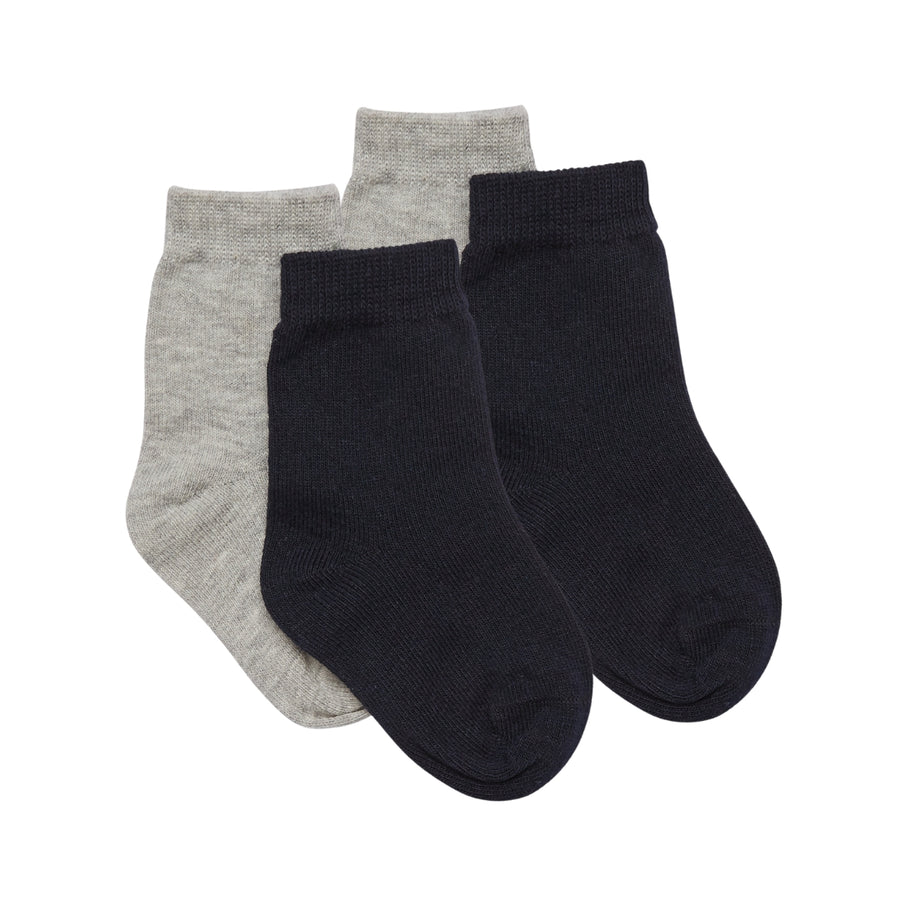 Marquise  Grey and  Navy Knitted Socks 2 Pack
