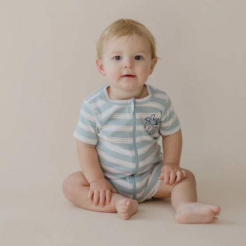 Marquise Endless Summer Striped Zip Romper