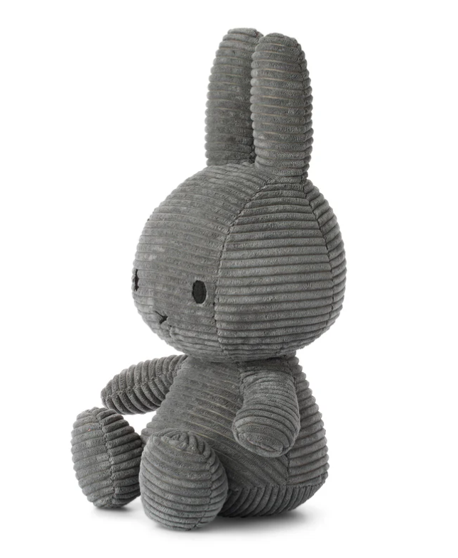 Miffy Sitting Corduroy Grey (23cm)