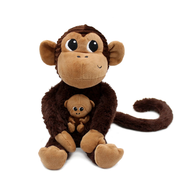 Les Ptipotos Zazou the Monkey, Mum & Baby