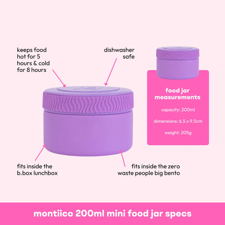 Montii Co MINI Food Jar - Fuchsia