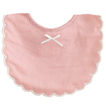 Alimrose Scallop Edge Bib Spot Pink