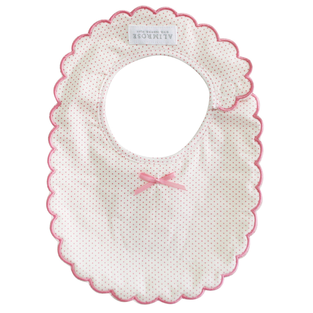 AlimroseScallop Edge Bib Spot Pink