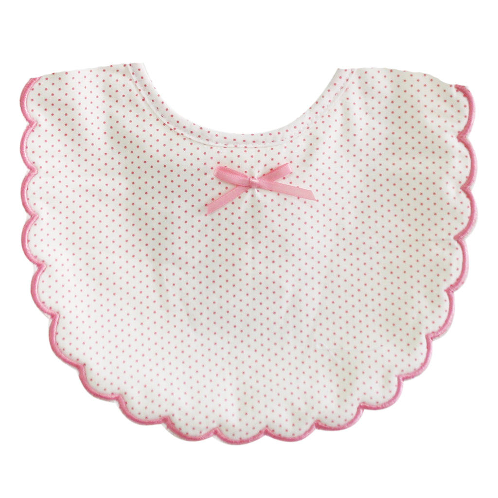 AlimroseScallop Edge Bib Spot Pink