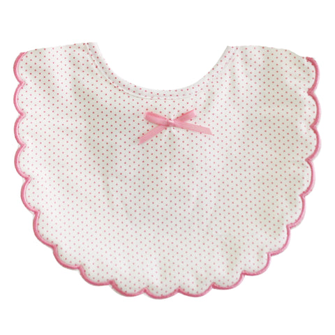 AlimroseScallop Edge Bib Spot Pink