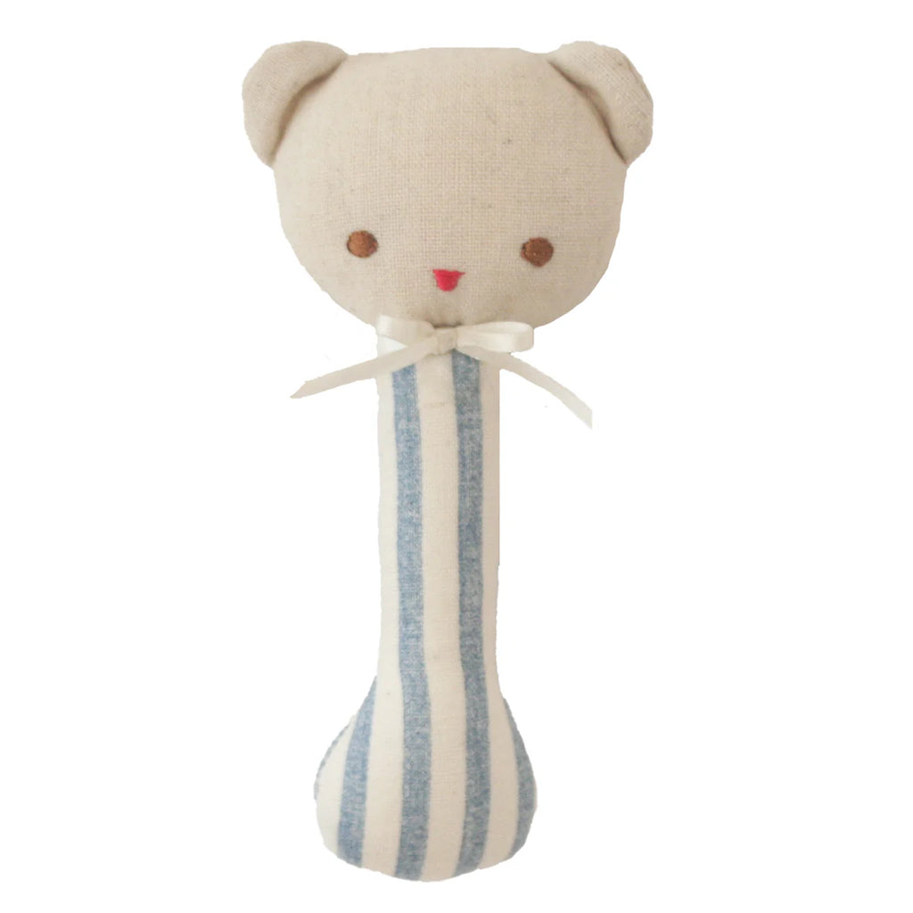 Alimrose Ted Stick Rattle Chambray Stripe