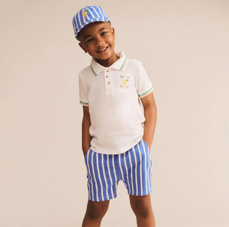Huxbaby Ocean Ticking  Pinstripe Short