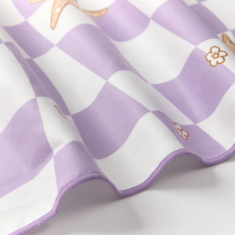 Lesimo Sand Free Kids Hooded Towel - Star Fish with free wet bag
