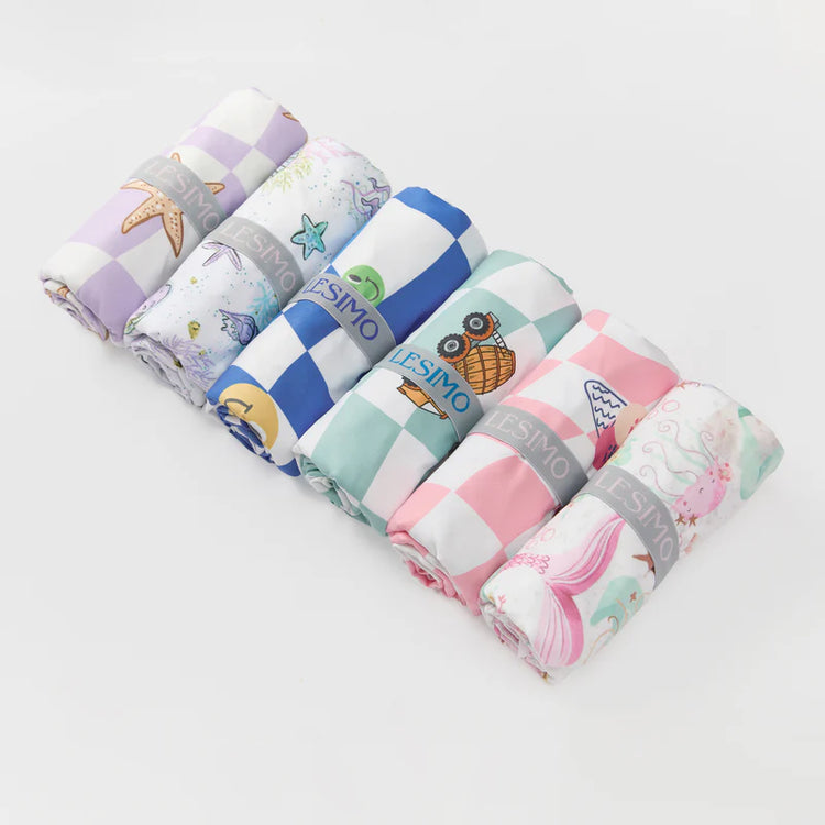 Lesimo Sand Free Kids Hooded Towel - Jelly Joy with free wet bag