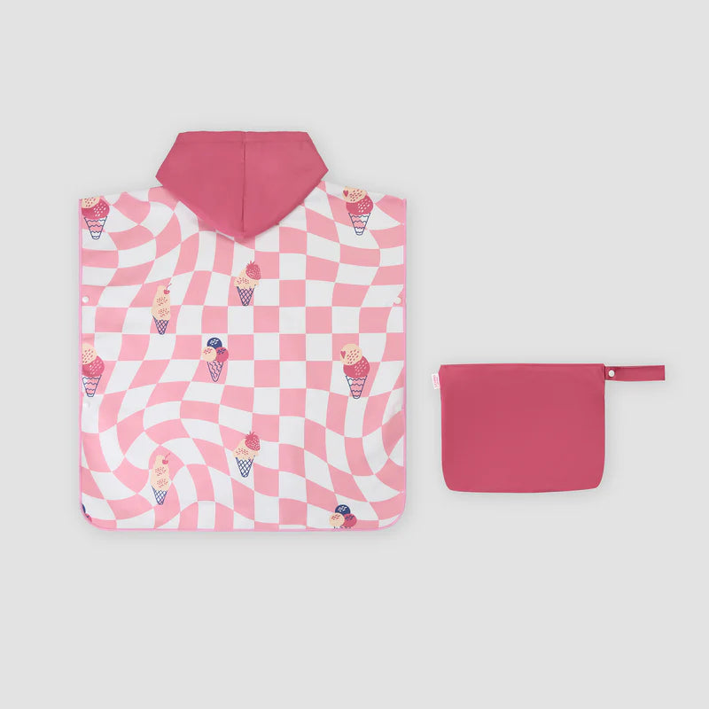 Lesimo Sand Free Kids Hooded Towel - Ice Cream with free wet bag