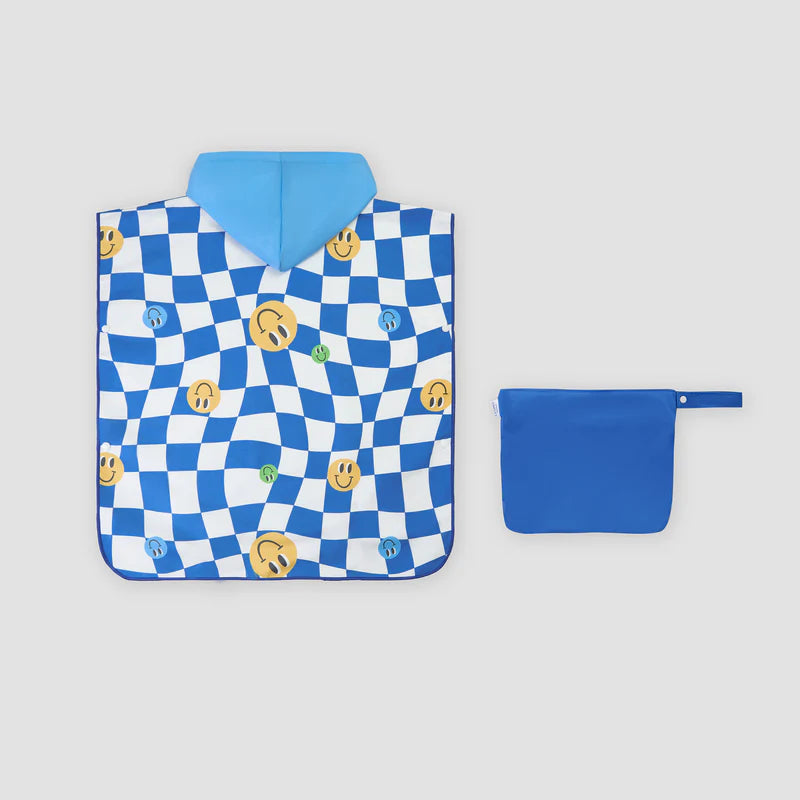 Lesimo Sand Free Kids Hooded Towel - Smiley Face with free wet bag