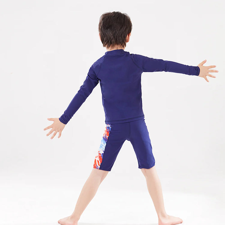 Lesimo Boys Long Sleeve Training Rash Top - Navy