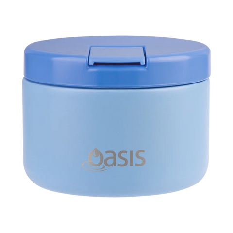 OASIS STAINLESS STEEL DOUBLE WALL INSULATED FOOD FLASK W/ QUICK RELEASE LID 300ML -  BLUE